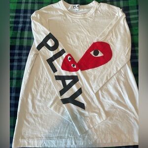 Comme des Garcons PLAY play Red Multi Heart Long Sleeve T-Shirt